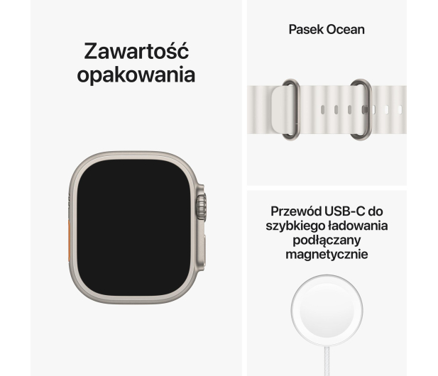 Apple Watch Ultra Titanium/White Ocean Band LTE - 1070884 - zdjęcie 8